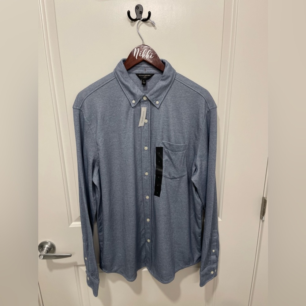 Blue Men’s Button Down Banana Republic Shirt